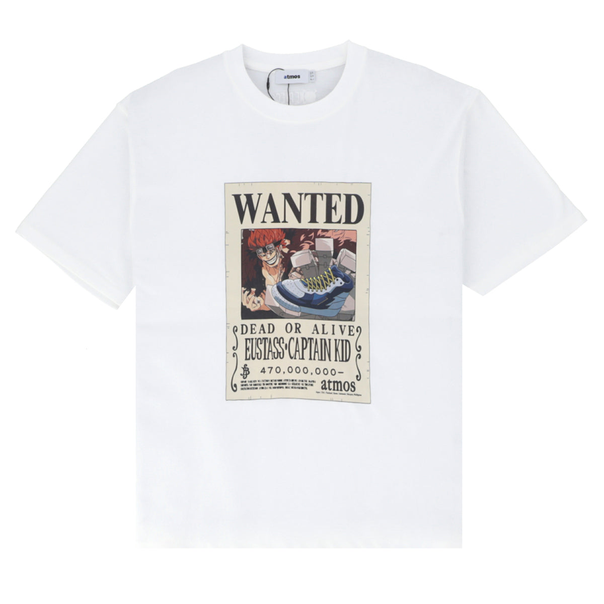 atmos x ONEPIECE WANTED POSTER T-SHRTS -WHITE