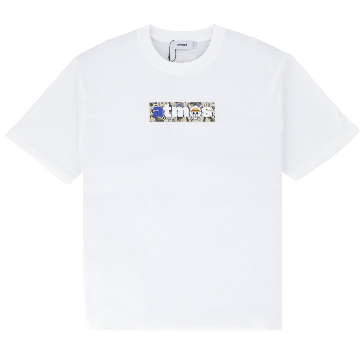 atmos × ONEPIECE WANTED POSTER BOX LOGO T-SHRTS -WHITE/LUFFY
